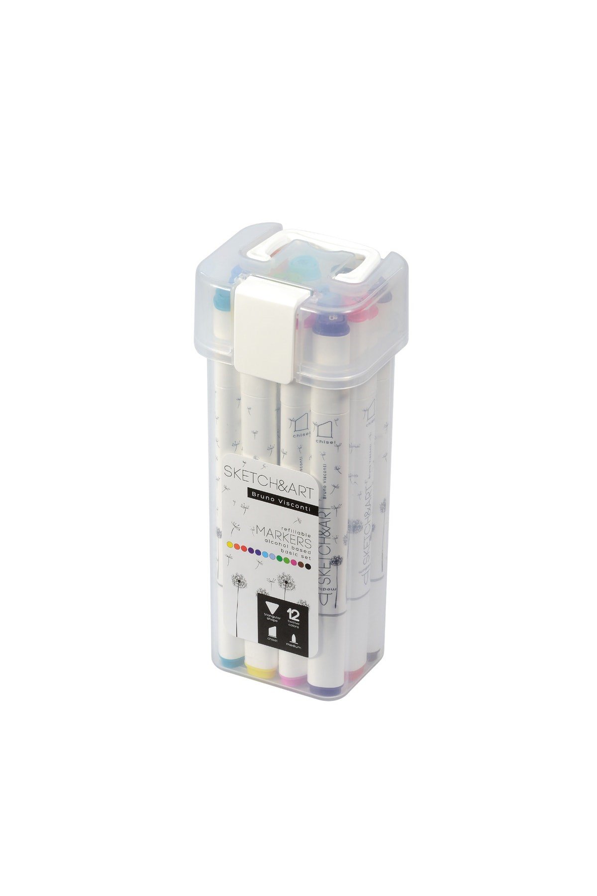 Sketch & Art Çift Taraflı Marker Kalem Seti Plastik Kutulu 12li