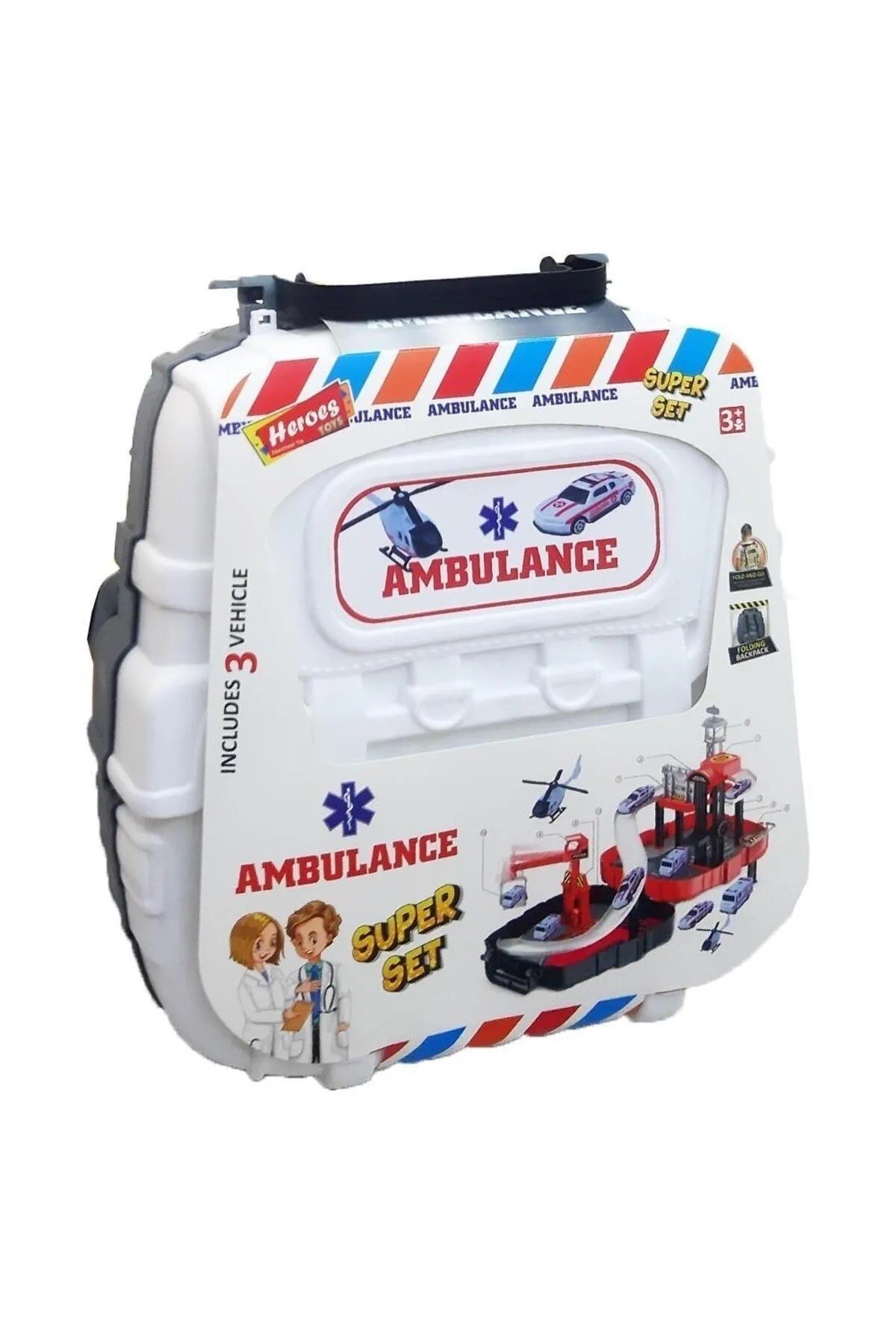 Toys Çantalı Ambulans Seti Arabalı