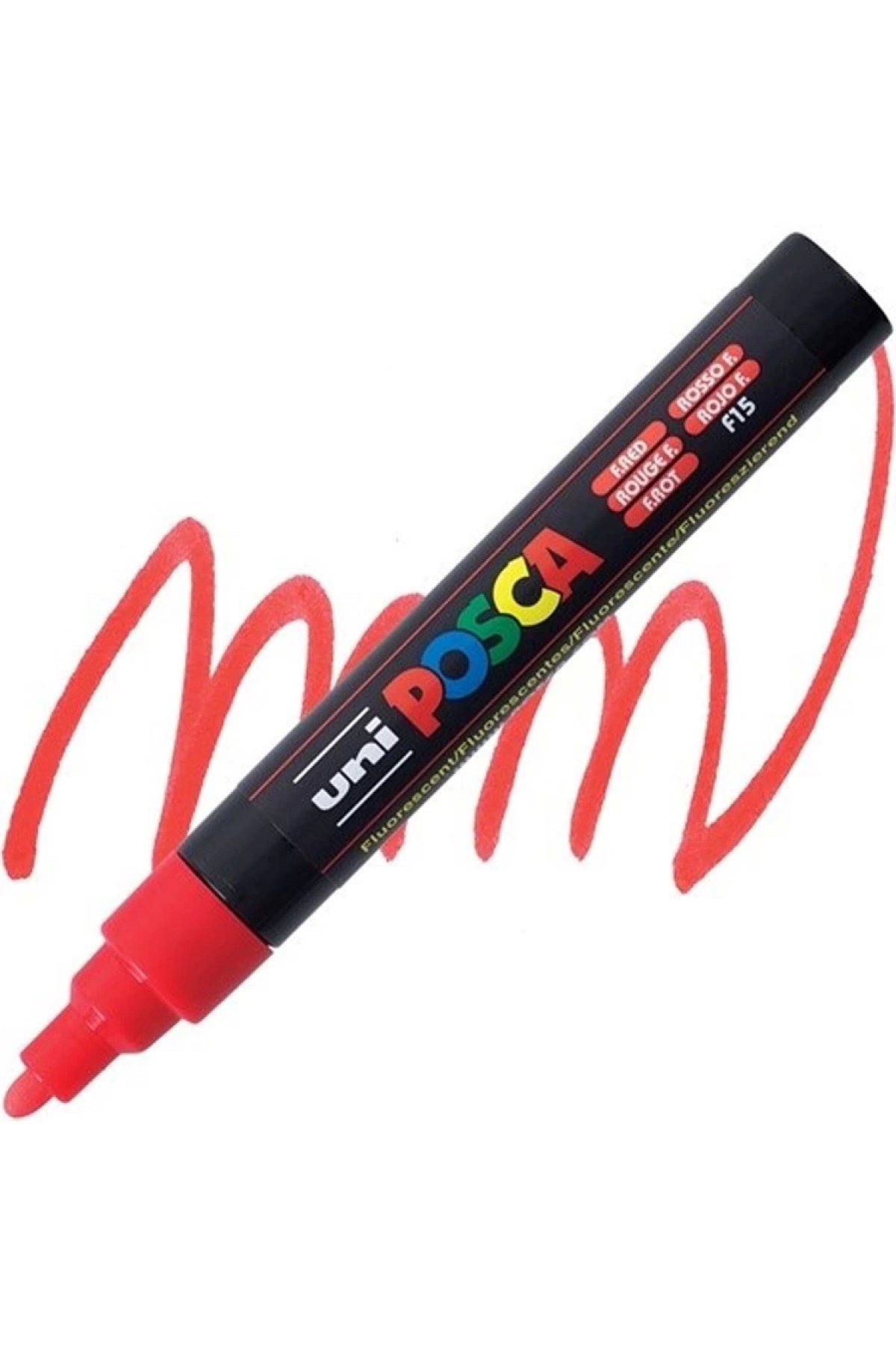 Uni Posca Su Bazlı Poster Marker 1.8-2.5 F.kırmızı Neon Pc-5m