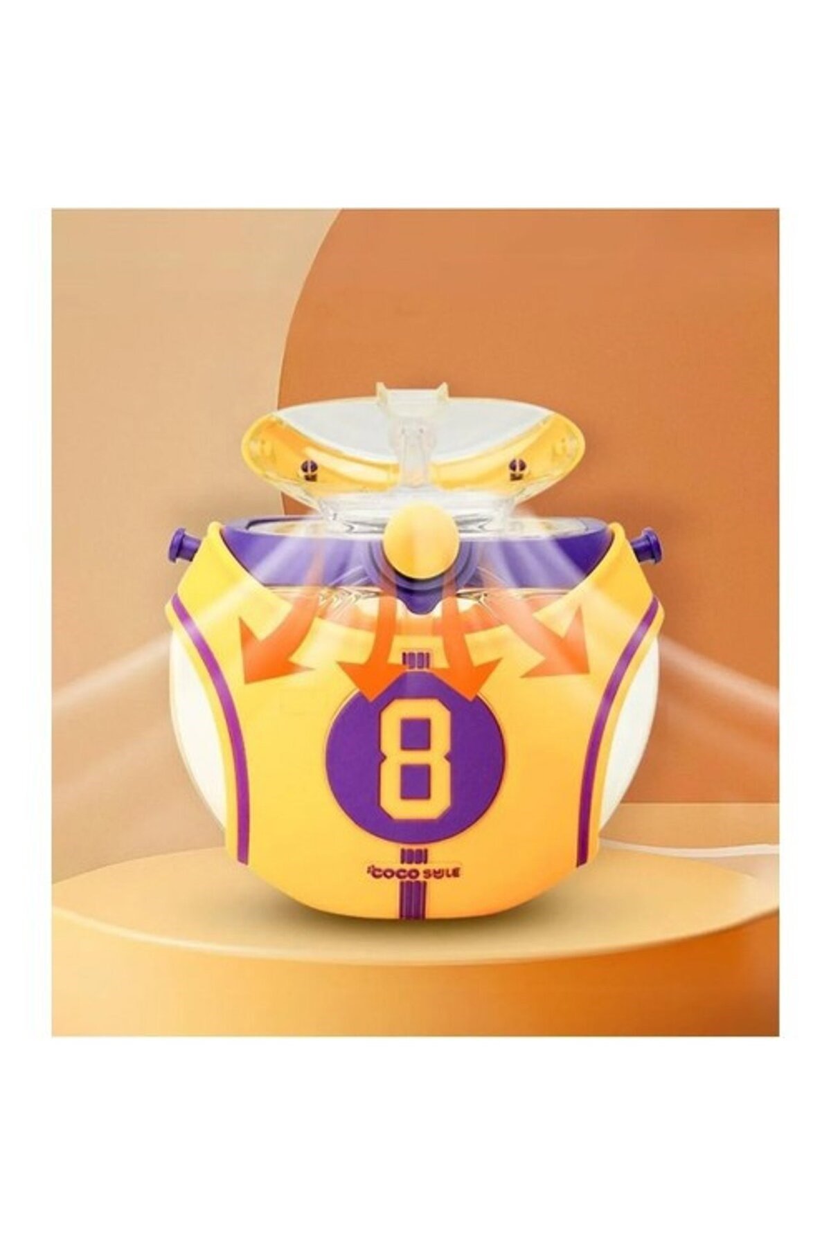 Vagonlife Cocosmile CS-00008 Mor 630ML Straw Basketball Tritan Matara