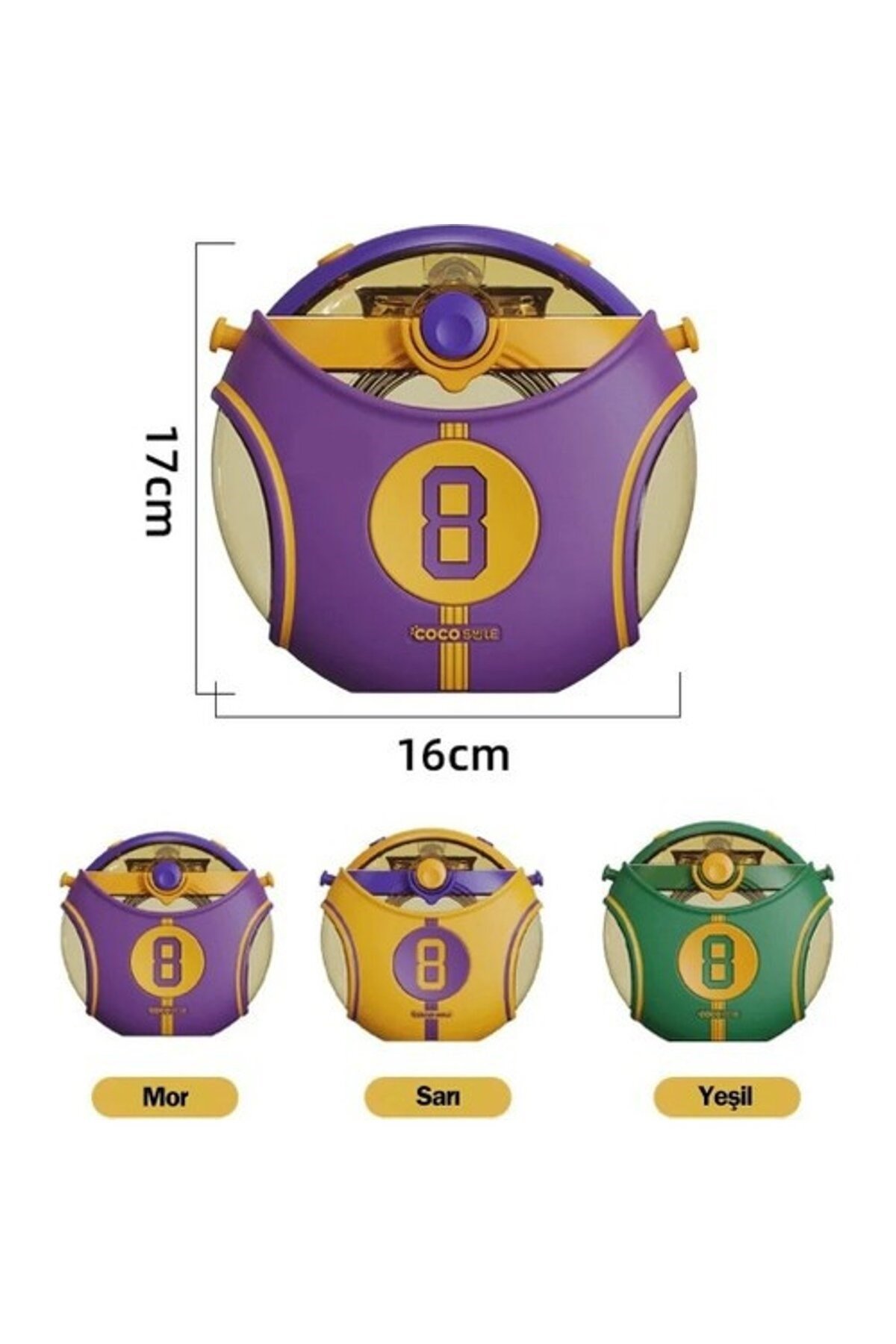 Vagonlife Cocosmile CS-00008 Mor 630ML Straw Basketball Tritan Matara