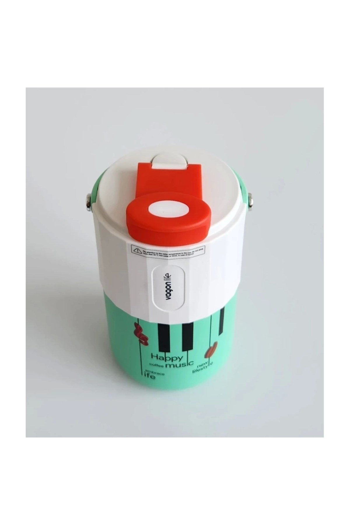 VAGONLİFE VGN2050 ÇELİK MATARA PİPETLİ 400 ML YEŞİL