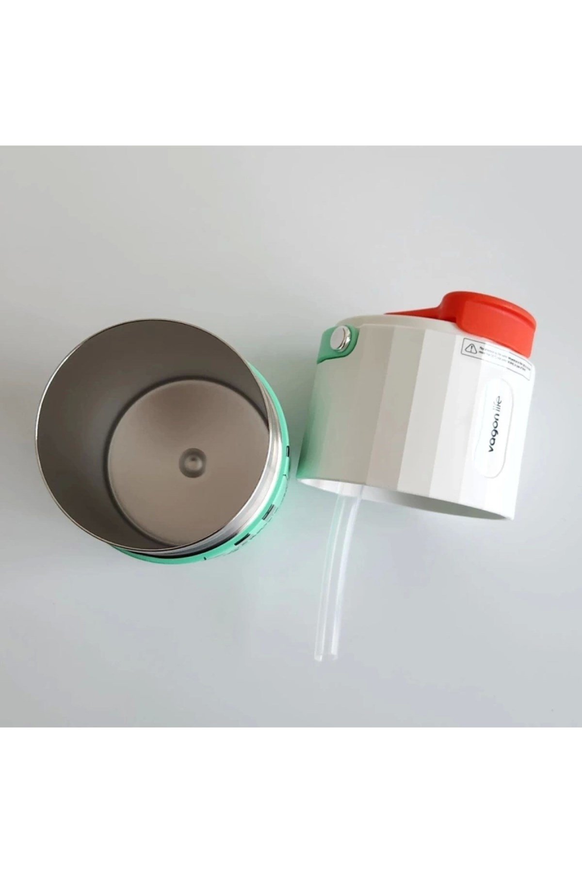 VAGONLİFE VGN2050 ÇELİK MATARA PİPETLİ 400 ML MAVİ