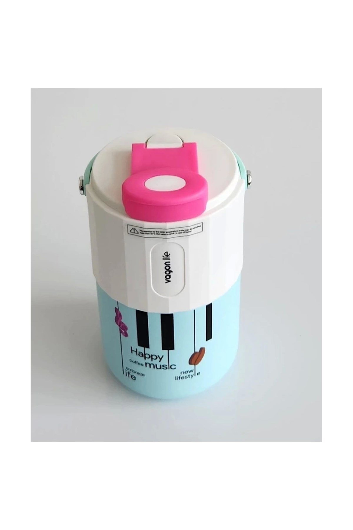 VAGONLİFE VGN2050 ÇELİK MATARA PİPETLİ 400 ML MAVİ