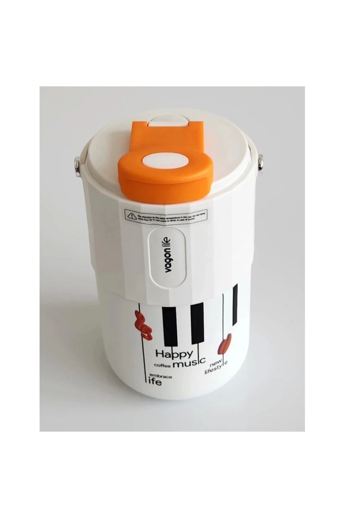VAGONLİFE VGN2050 ÇELİK MATARA PİPETLİ 400 ML BEYAZ