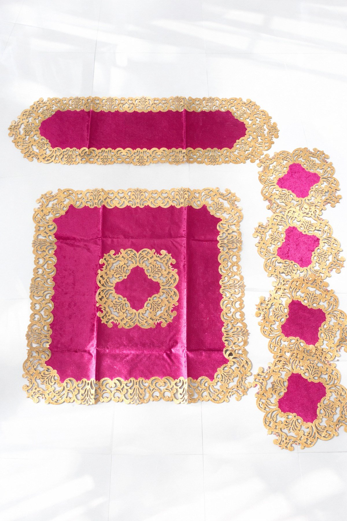 6 Parça Lüx Runner Salon Takımı Set