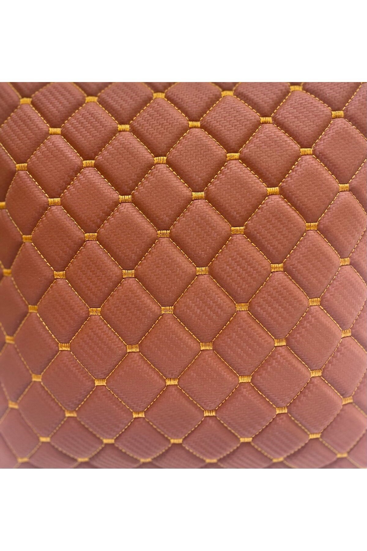 Deri Karbon Kumaş Kapitone Nakış Kırlent Kılıfı 45 x 45