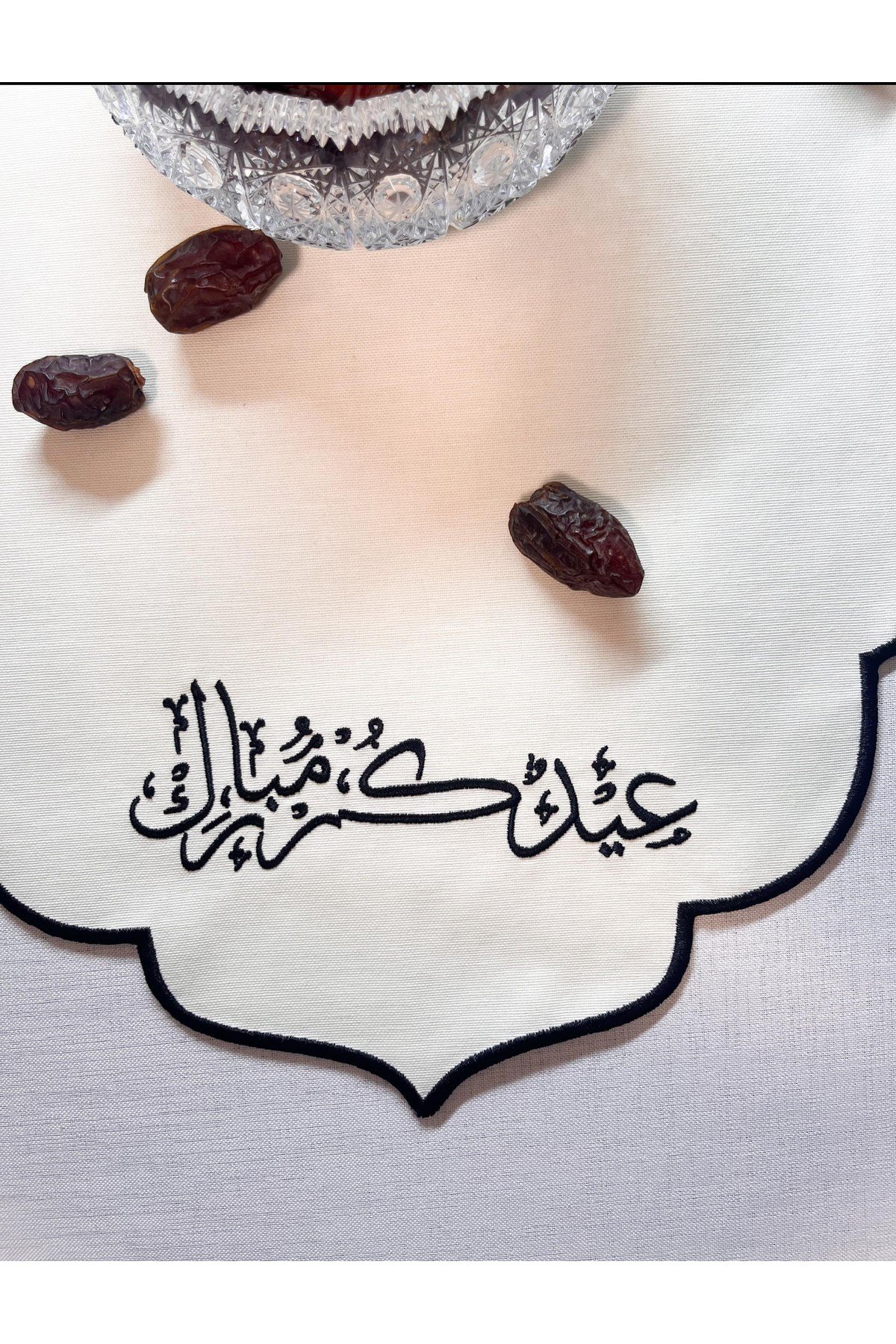 (Eid Mubarak) Arapça Yazılı Duck Kumaş Su İtici Kumaş 33 x 70 Runner