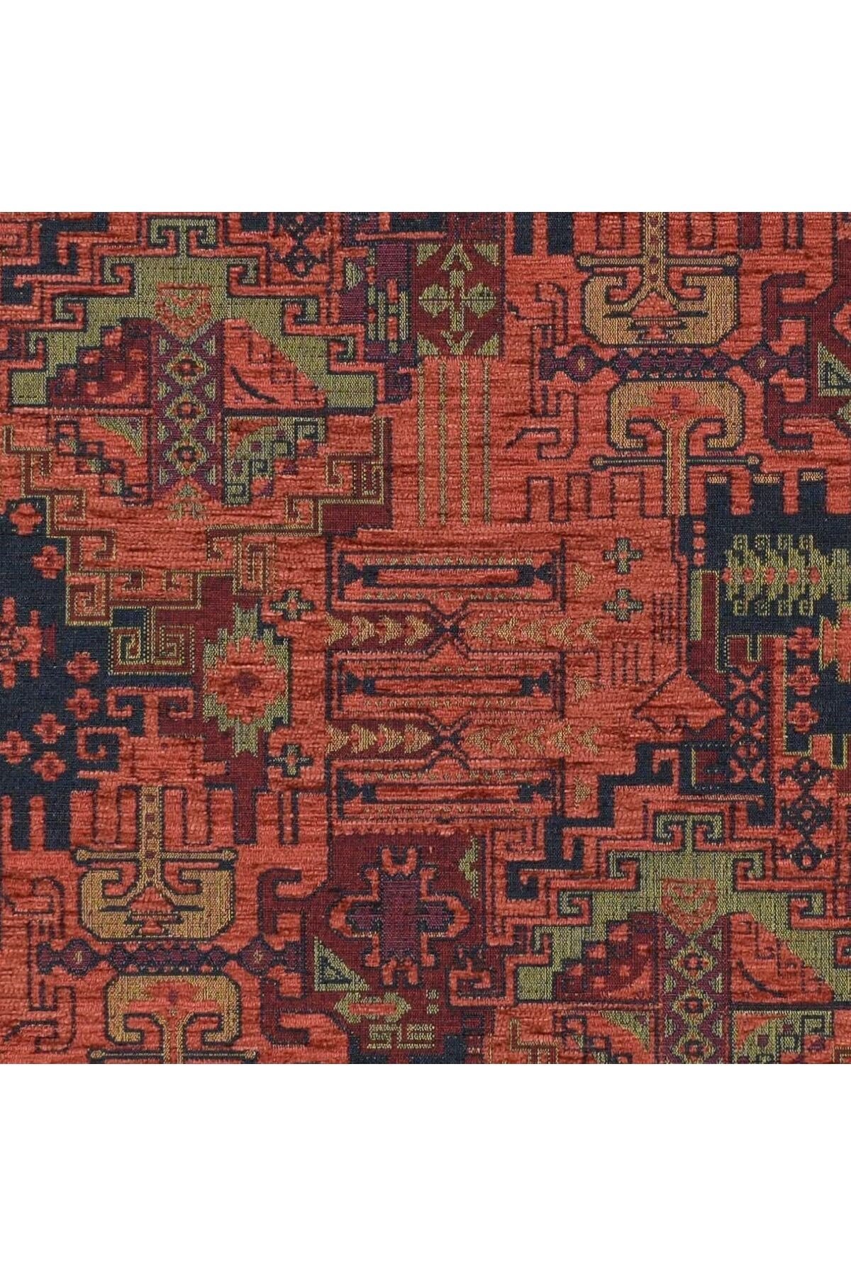Kilim Desenli Dokuma Kumaş 43x43 Kırlent Kılıfı