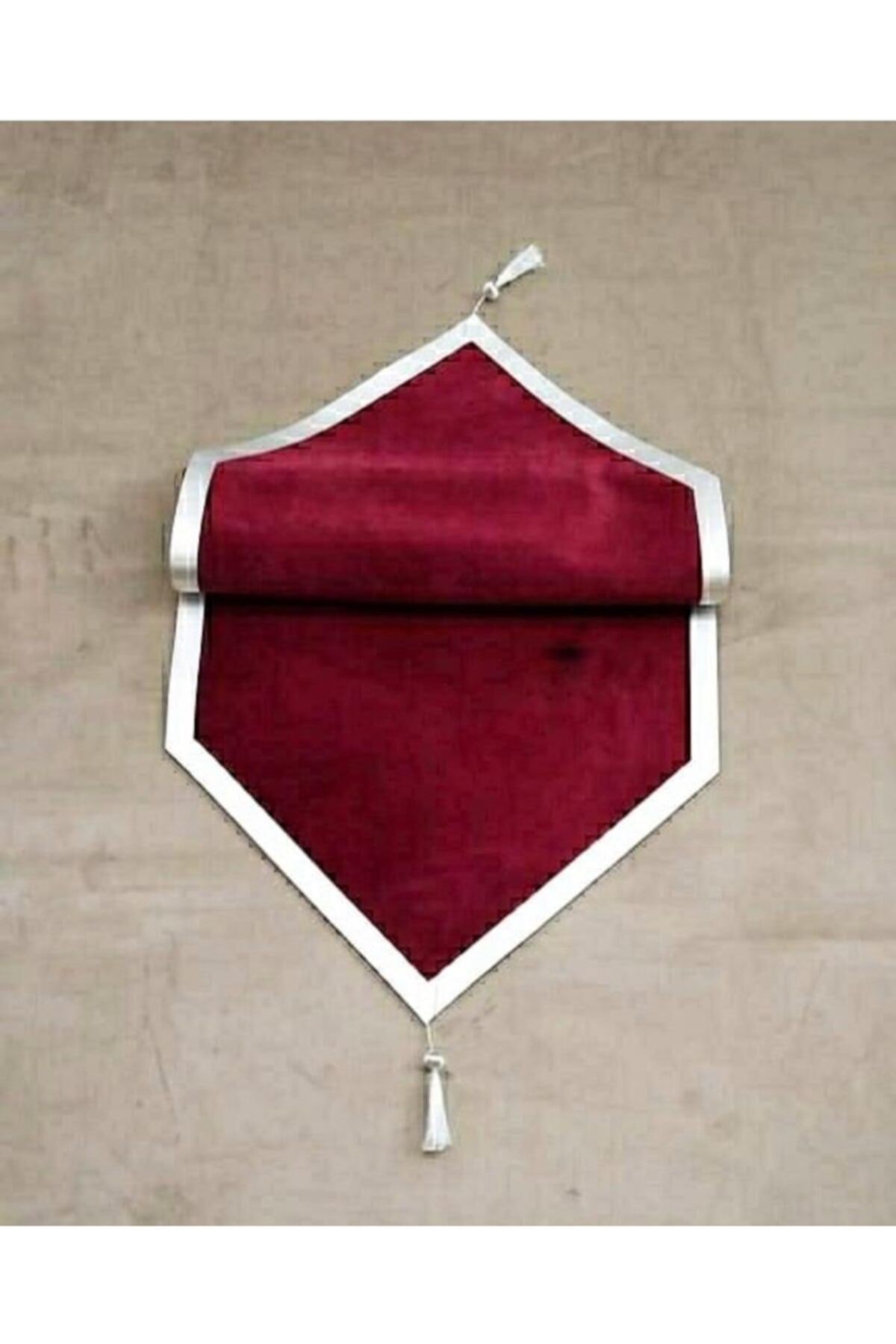 Lüx Sade Derili Kadife Runner 100x33cm