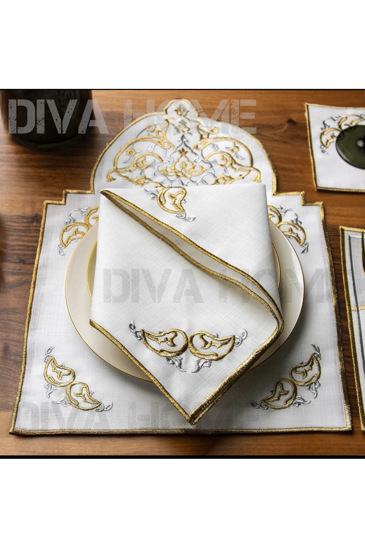 Osmanlı Temalı Lüx 6 Kişilik 24 Parça Amerikan Set