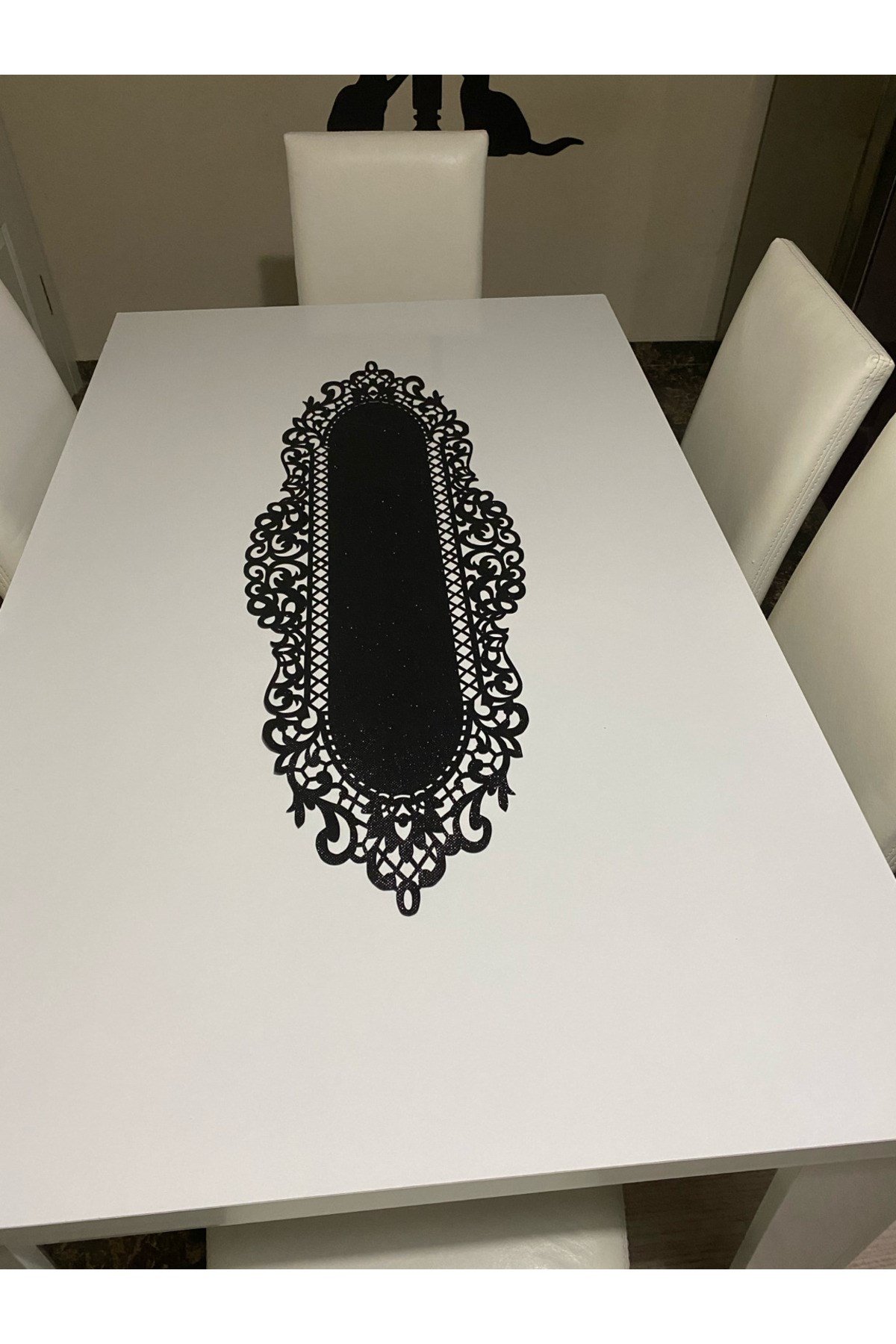 Simli Deri görünümlü 33 x 100 Lüx Dekoratif Runner