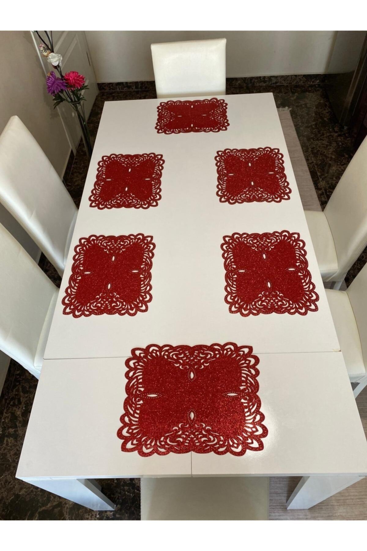 Simli Deri Servis Takımı 6 Parça