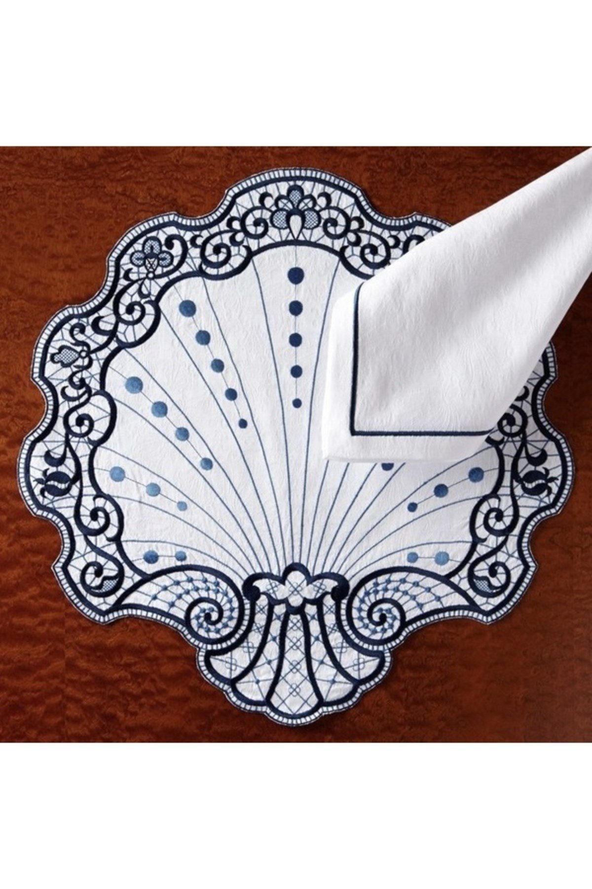 Supla (Amerikan Servis Suplası) 2 Parça Set 35 x 35 Nakışlı