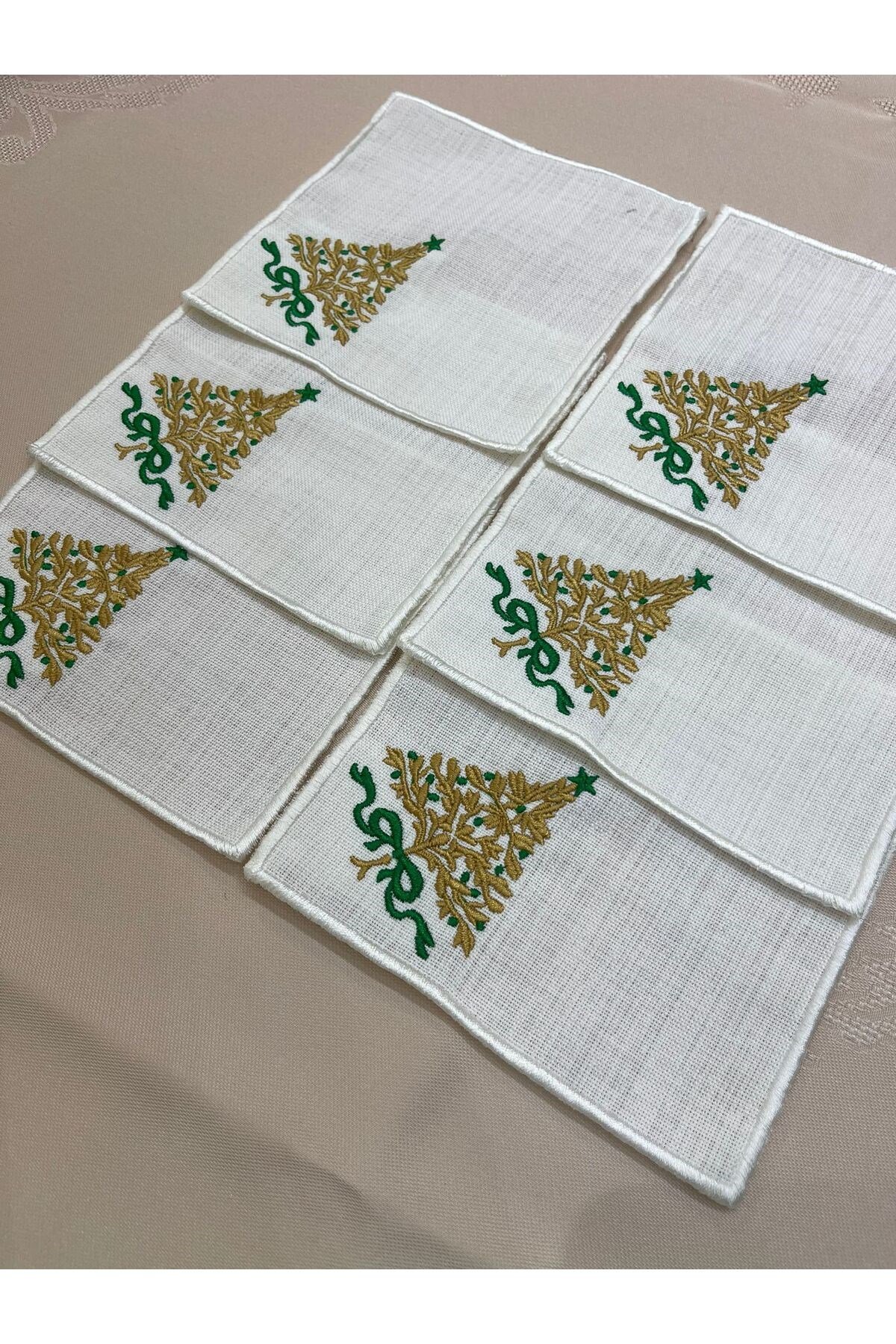 Yılbaşı Kahve Sunum Peçetesi 6LI
