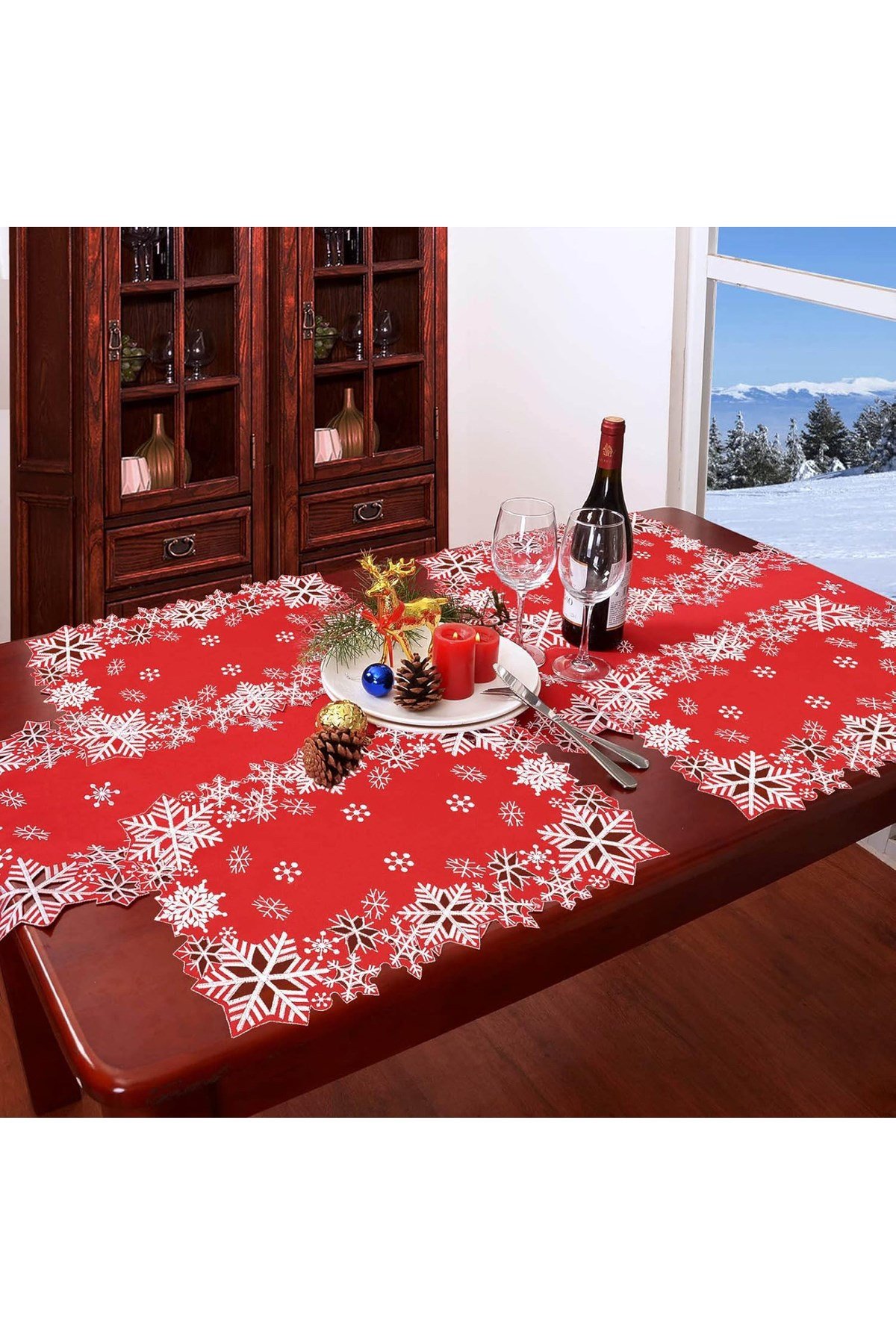 Yılbaşı Nakış Duck Kumaş 7 parça Set