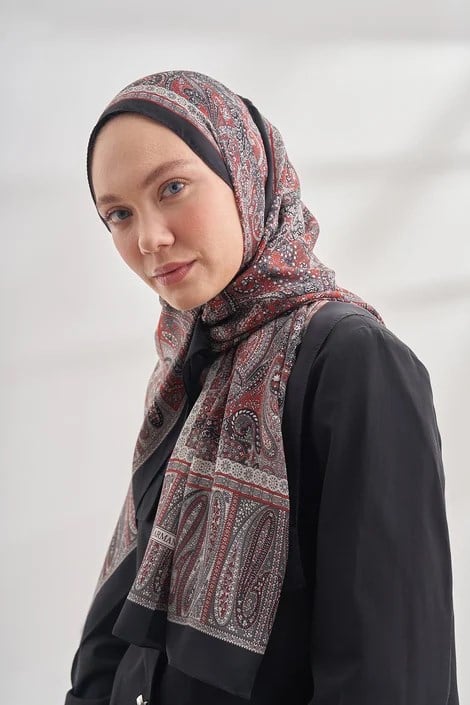 ARMANDA ETRO SİYAH KIRMIZI ŞAL