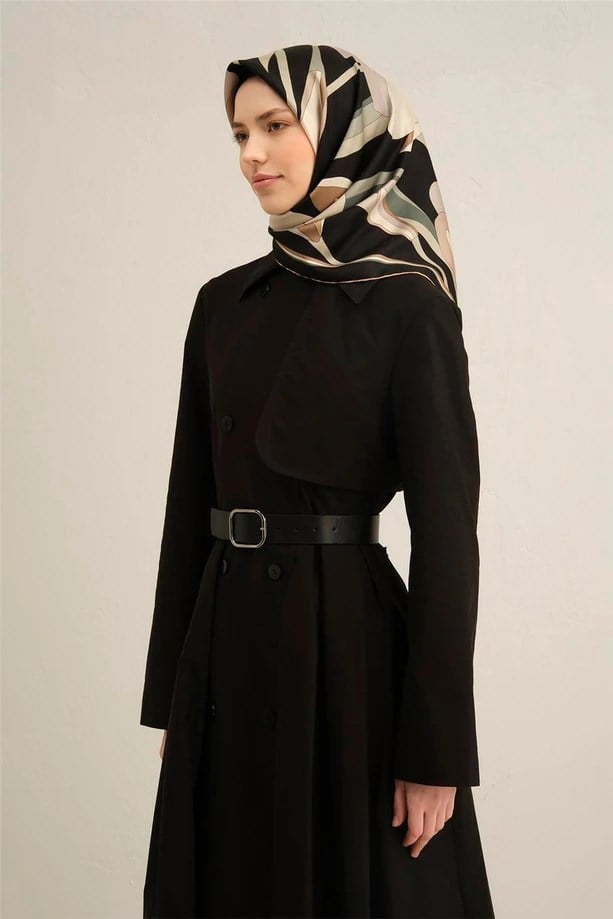 ARMİNE DESENLİ SAF IPEK SURA EŞARP 9302- 08