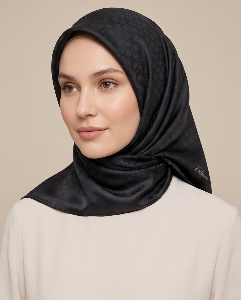 ARMİNE SAF İPEK JAKARLI EŞARP 9647D01-50