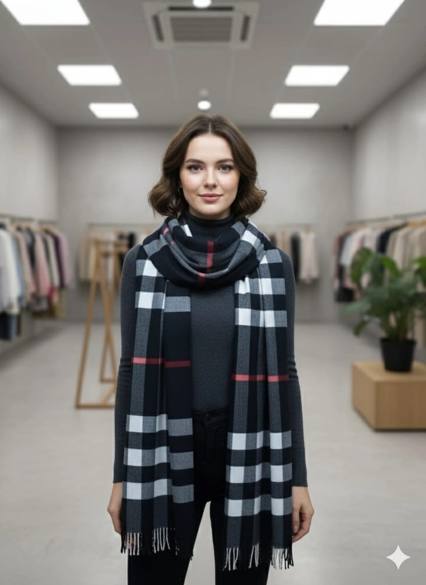 CASHMERE EKOSELİ  YÜN OMUZ ŞAL