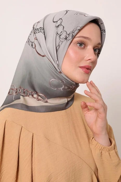 FLORAL EŞARP -MOR LAVANTA