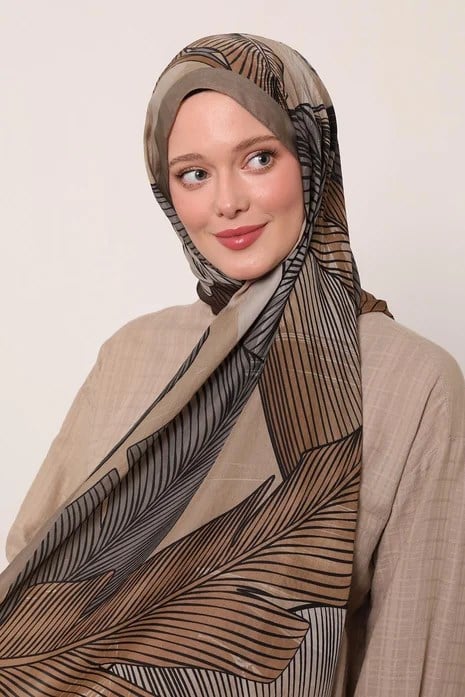 FLORAL ŞAL  -MEŞE KABUĞU