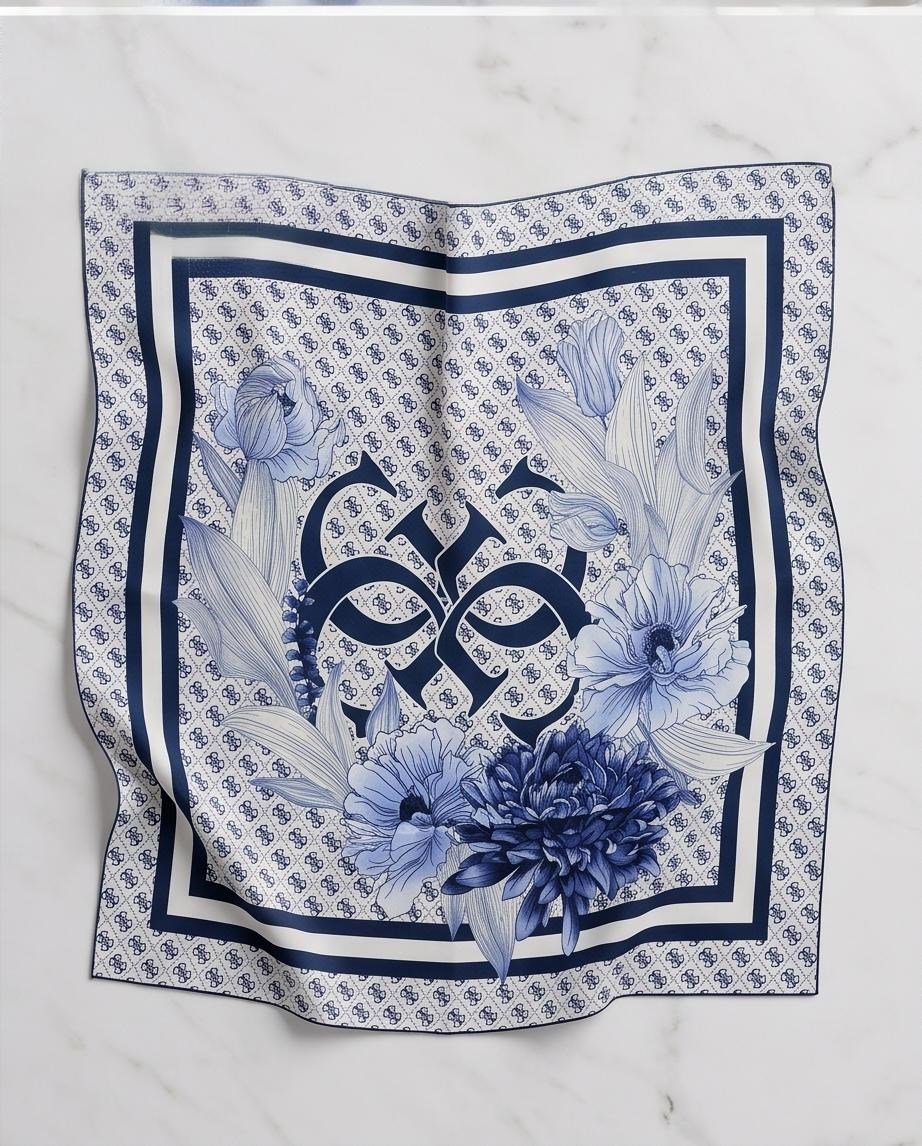 GUESS TWILL İPEK EŞARP AW5729SIL90-BLU