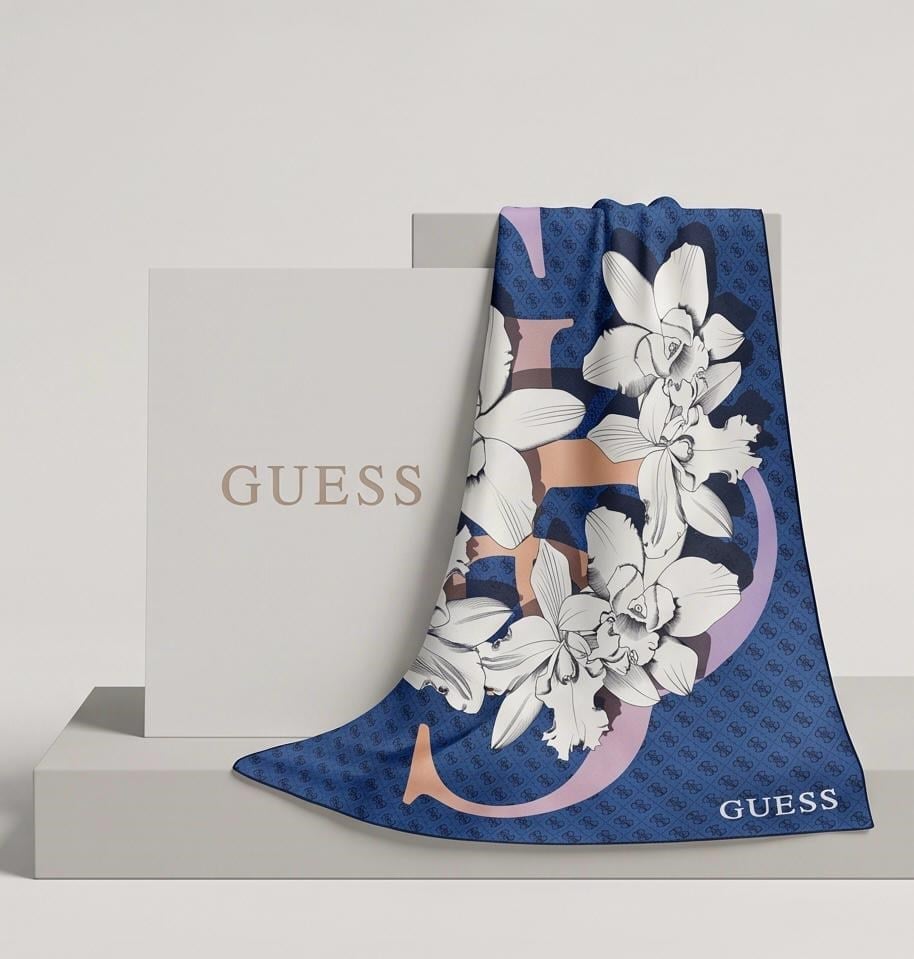 GUESS TWILL İPEK EŞARP AW5762SIL90-BLU