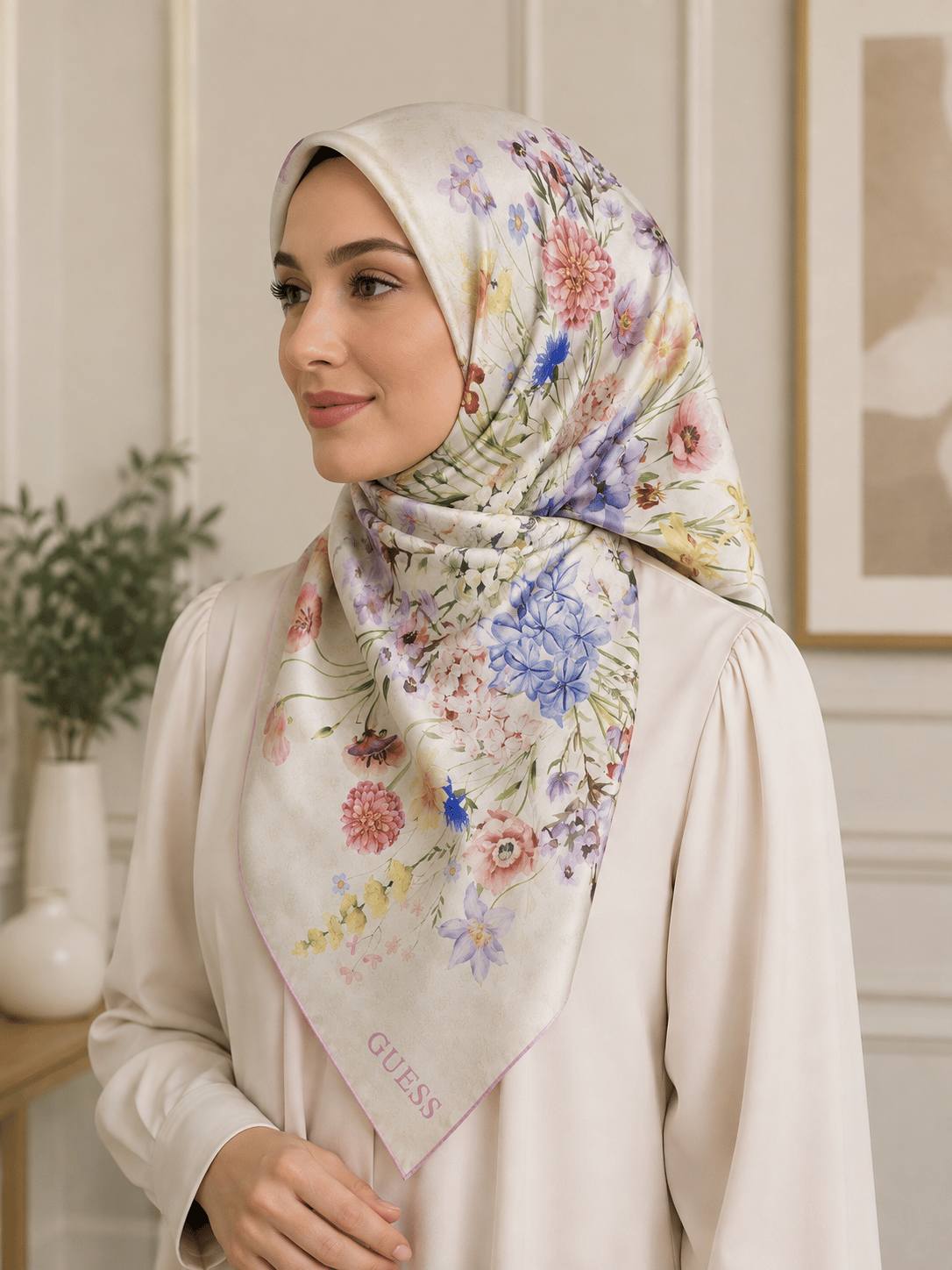 GUESS TWILL İPEK EŞARP AW5764SIL90-OFF