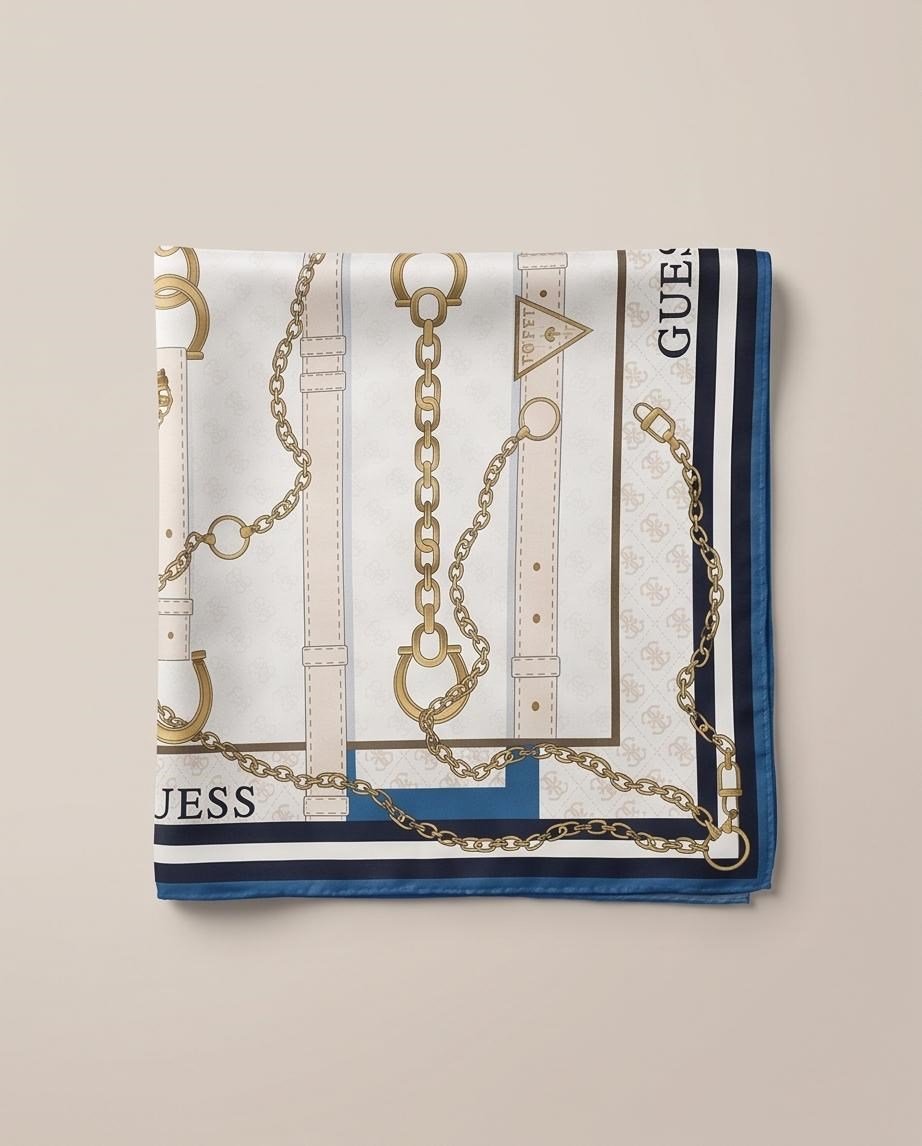 GUESS TWILL İPEK EŞARP AW5765SIL90-BLU