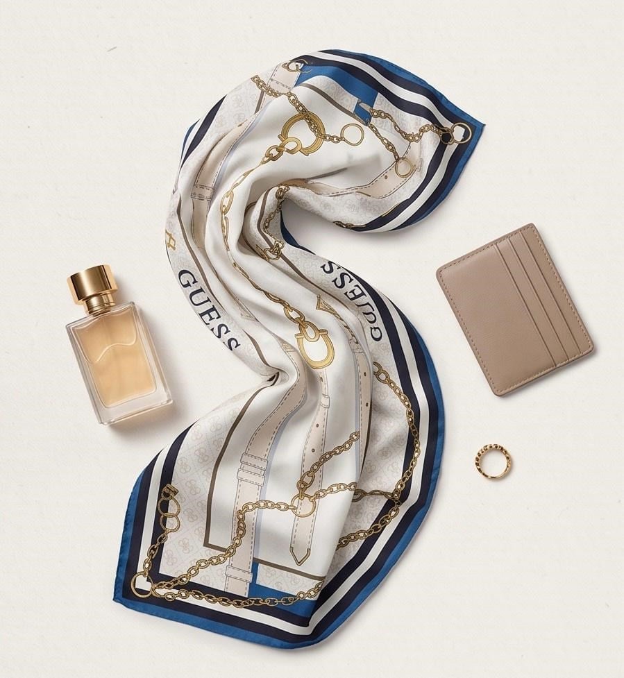 GUESS TWILL İPEK EŞARP AW5765SIL90-BLU