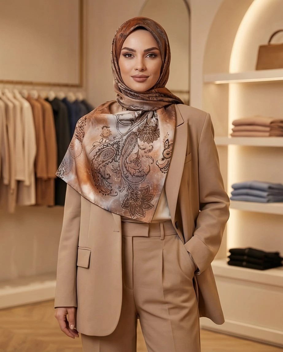 LA BOUTIQUE 2127 SURA İPEK 01 - 90X90 EŞARP