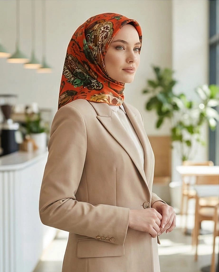 LA BOUTIQUE GÜZ YAZ SERİNLİĞİ EŞARP 2107-09 90X90