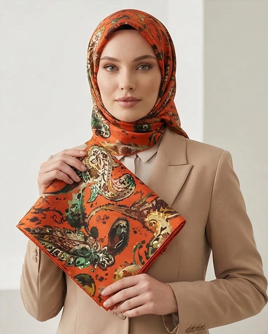 LA BOUTIQUE GÜZ YAZ SERİNLİĞİ EŞARP 2107-09 90X90