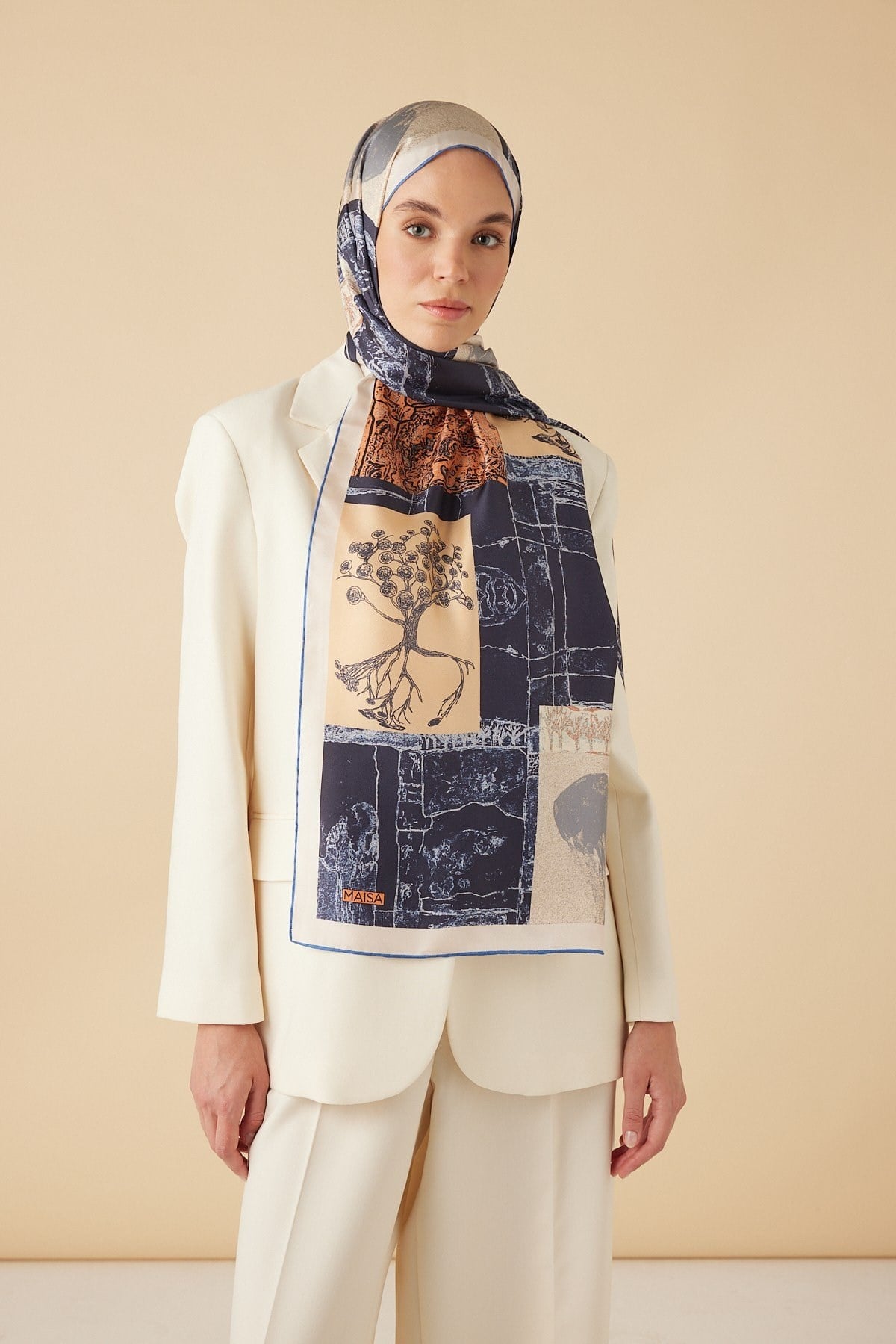 MAİSA DİDAR MULBERY İPEK ŞAL 70*90 CM