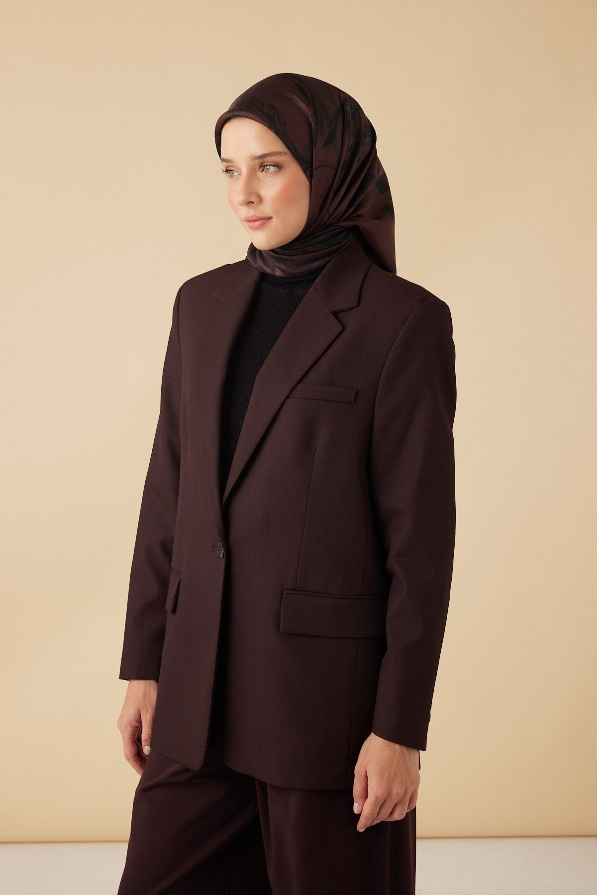 MAİSA EVA TWİLL İPEK EŞARP 90*90 BORDO