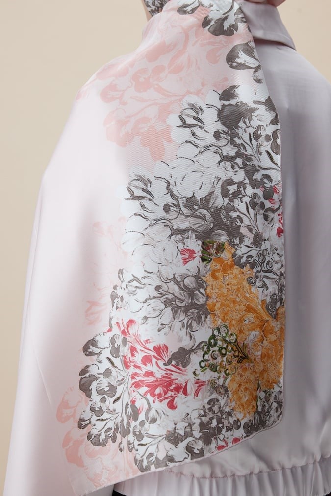 MAİSA LARİN MULBERRY İPEK ŞAL PUDRA PEMBE