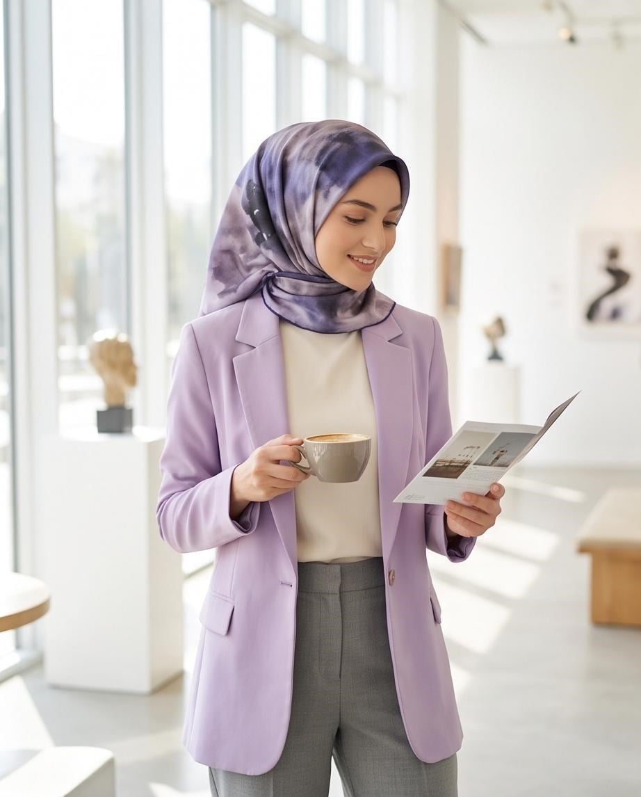 SHAWL SECRET LOİ SİLK BULUT DESEN EŞARP