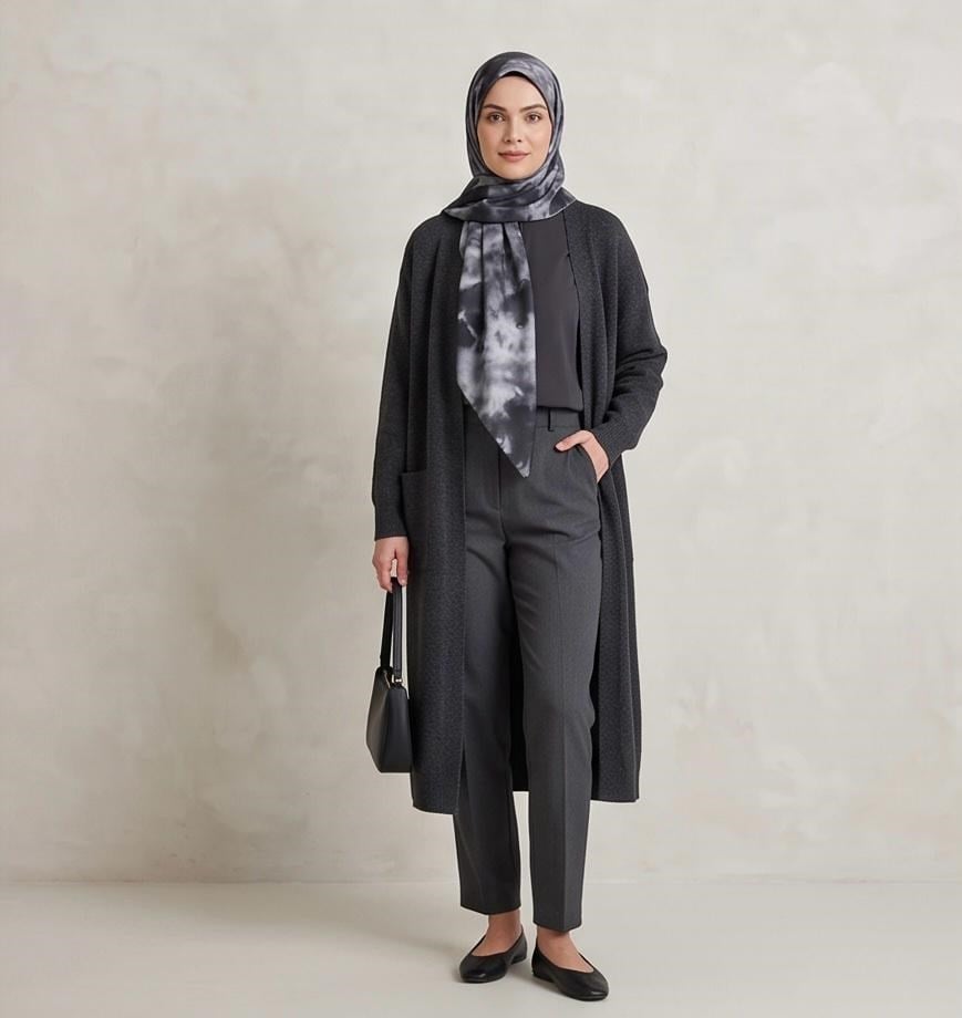 SHAWL SECRET LOİ SİLK BULUT DESEN EŞARP