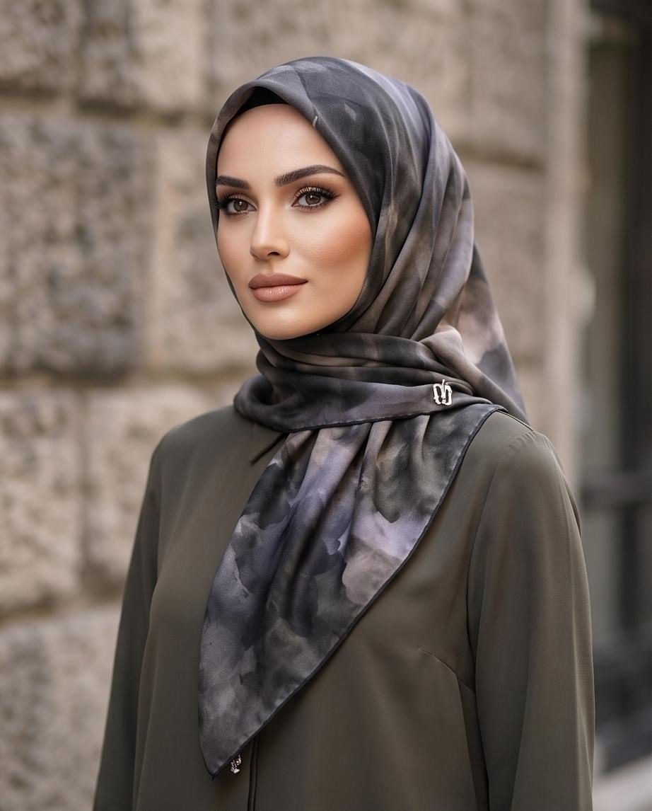 SHAWL SECRET LOİ SİLK BULUT DESEN EŞARP