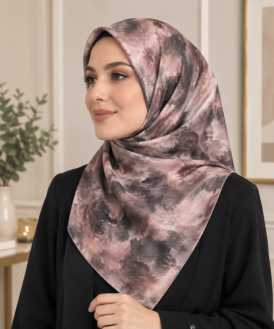 SHAWL SECRET LOİ SİLK BULUT DESEN EŞARP