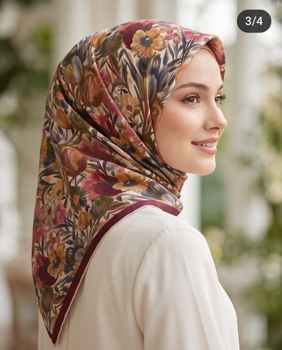SHAWL SECRET LOİ SİLK ÇİÇEK DESENLİ EŞARP