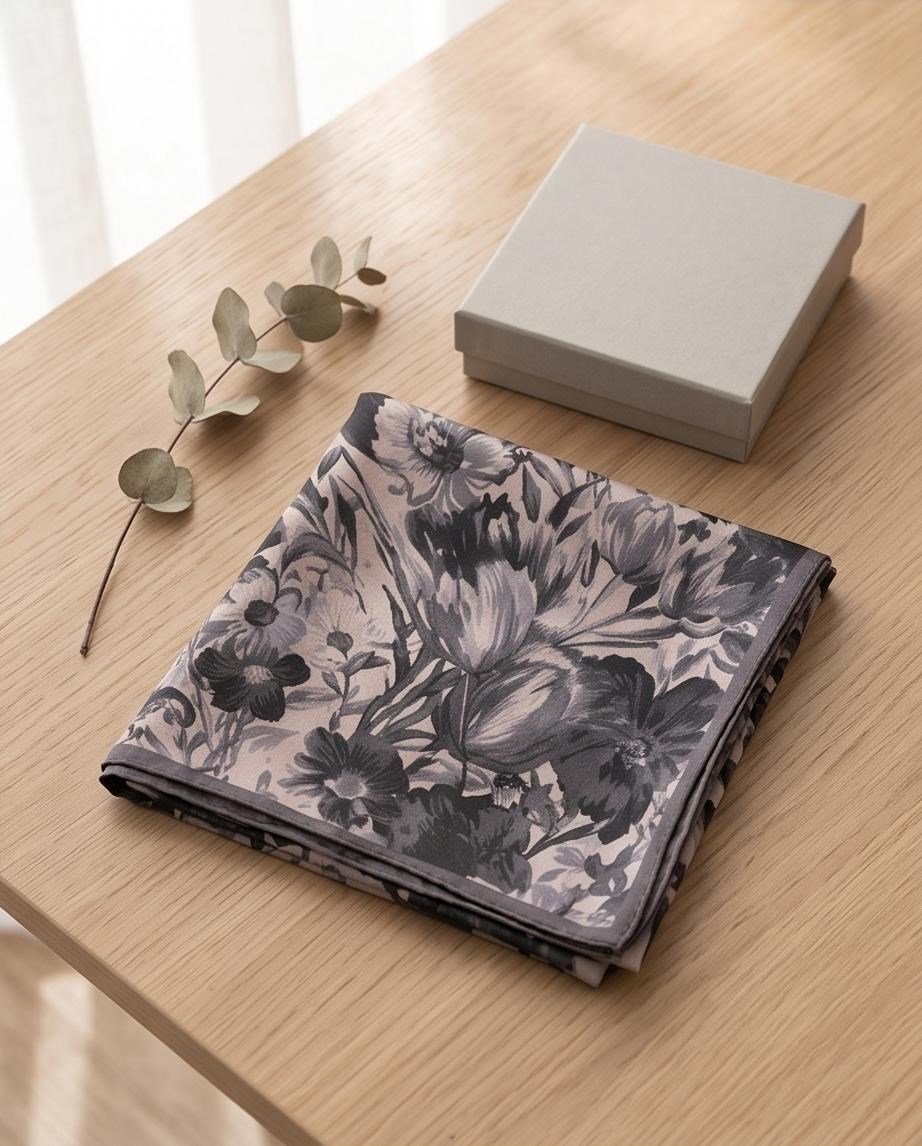 SHAWL SECRET LOİ SİLK ÇİÇEK DESENLİ EŞARP
