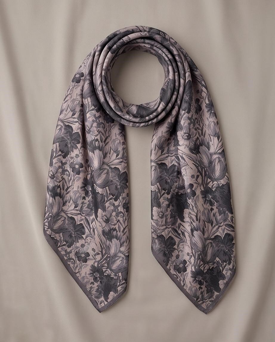SHAWL SECRET LOİ SİLK ÇİÇEK DESENLİ EŞARP
