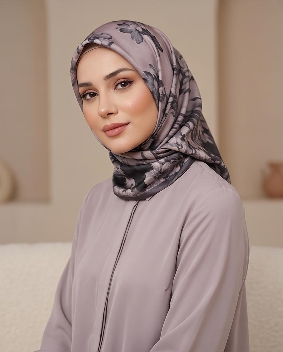 SHAWL SECRET LOİ SİLK ÇİÇEK DESENLİ EŞARP