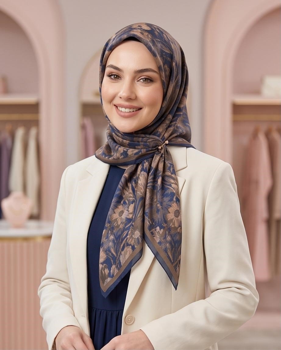 SHAWL SECRET LOİ SİLK ÇİÇEK DESENLİ EŞARP