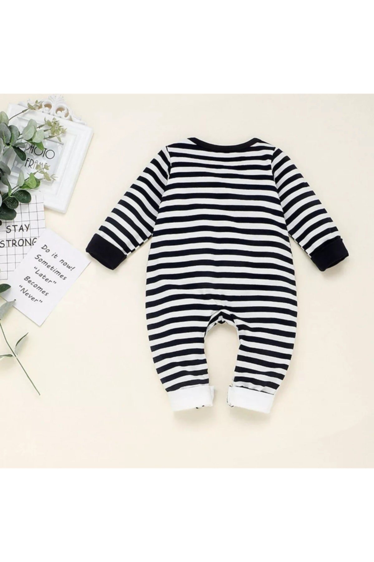 Bebeu Penguen Erkek Bebek Pamuk Penye Tulum Romper