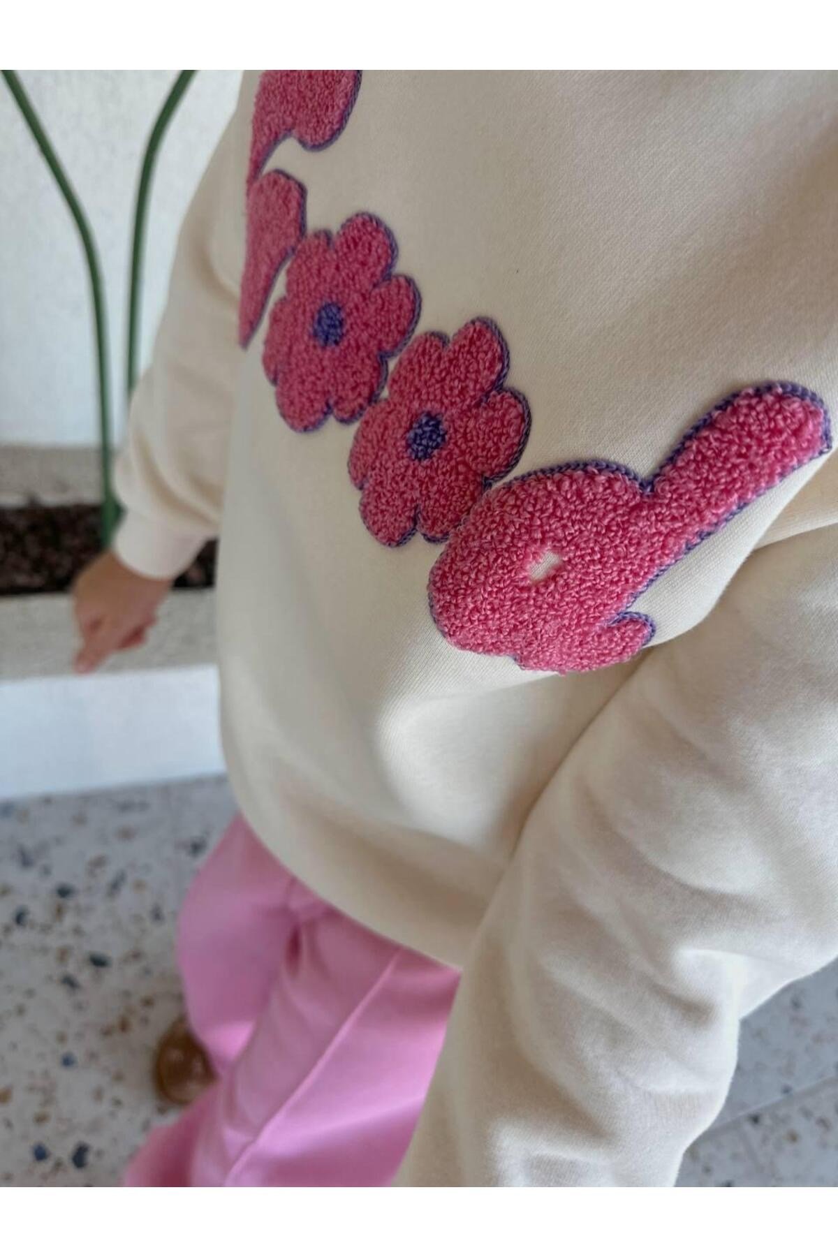 Good Süzene Nakışlı Çımalı 2 li Sweat Eşofman Takım Kız Çocuk