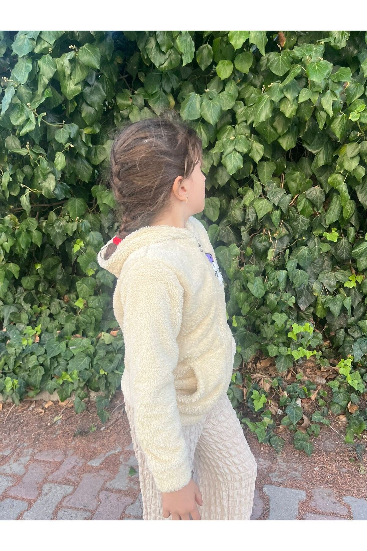 kışlık polar kapşonlu mont