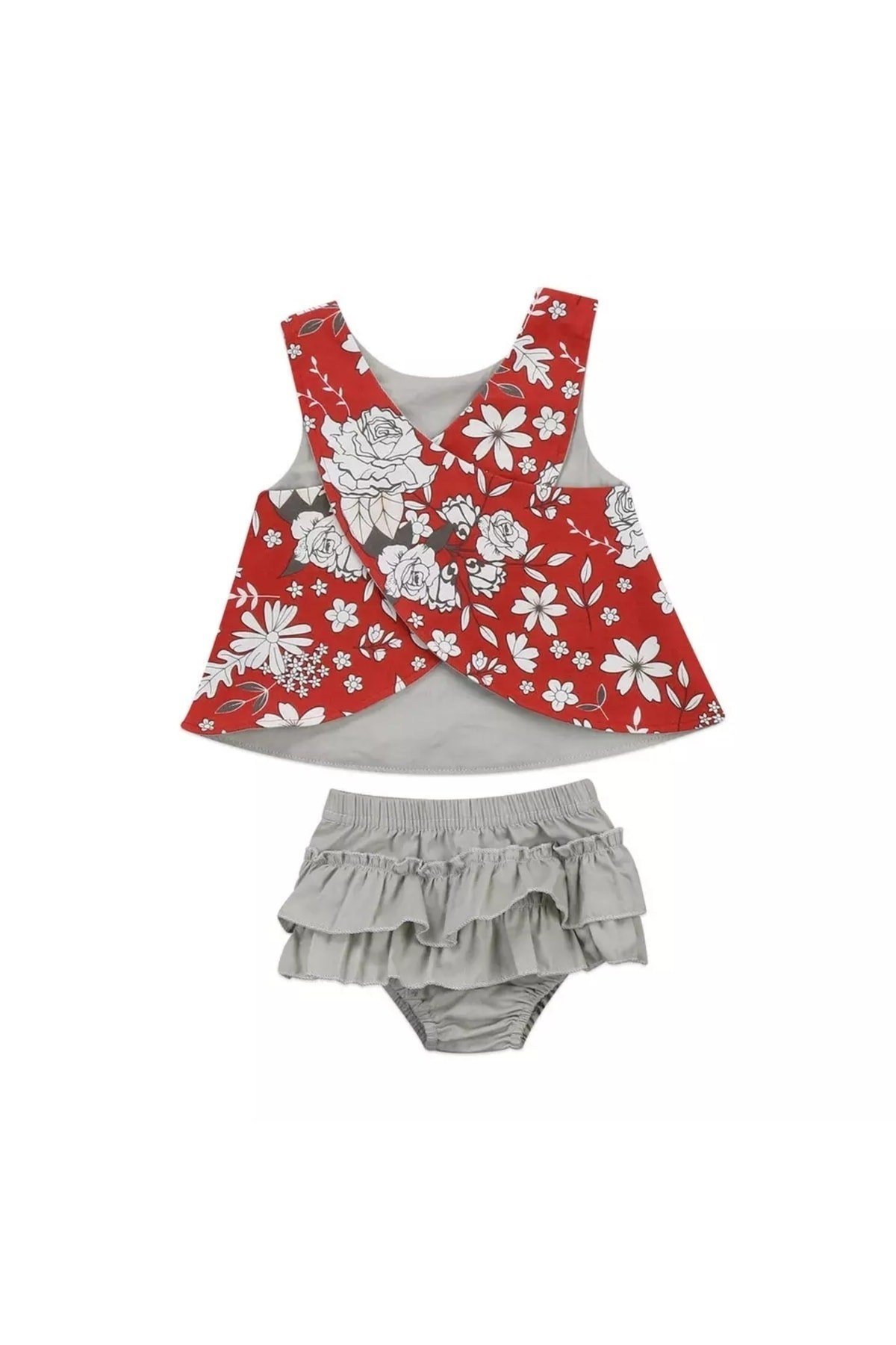 Kız Bebek Yaz Modası Çapraz Askılı Ikili Set